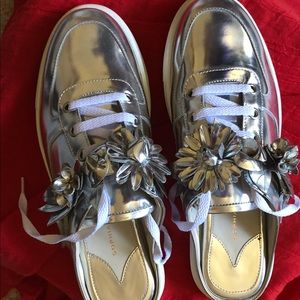 Sophia Webster Silver Mules